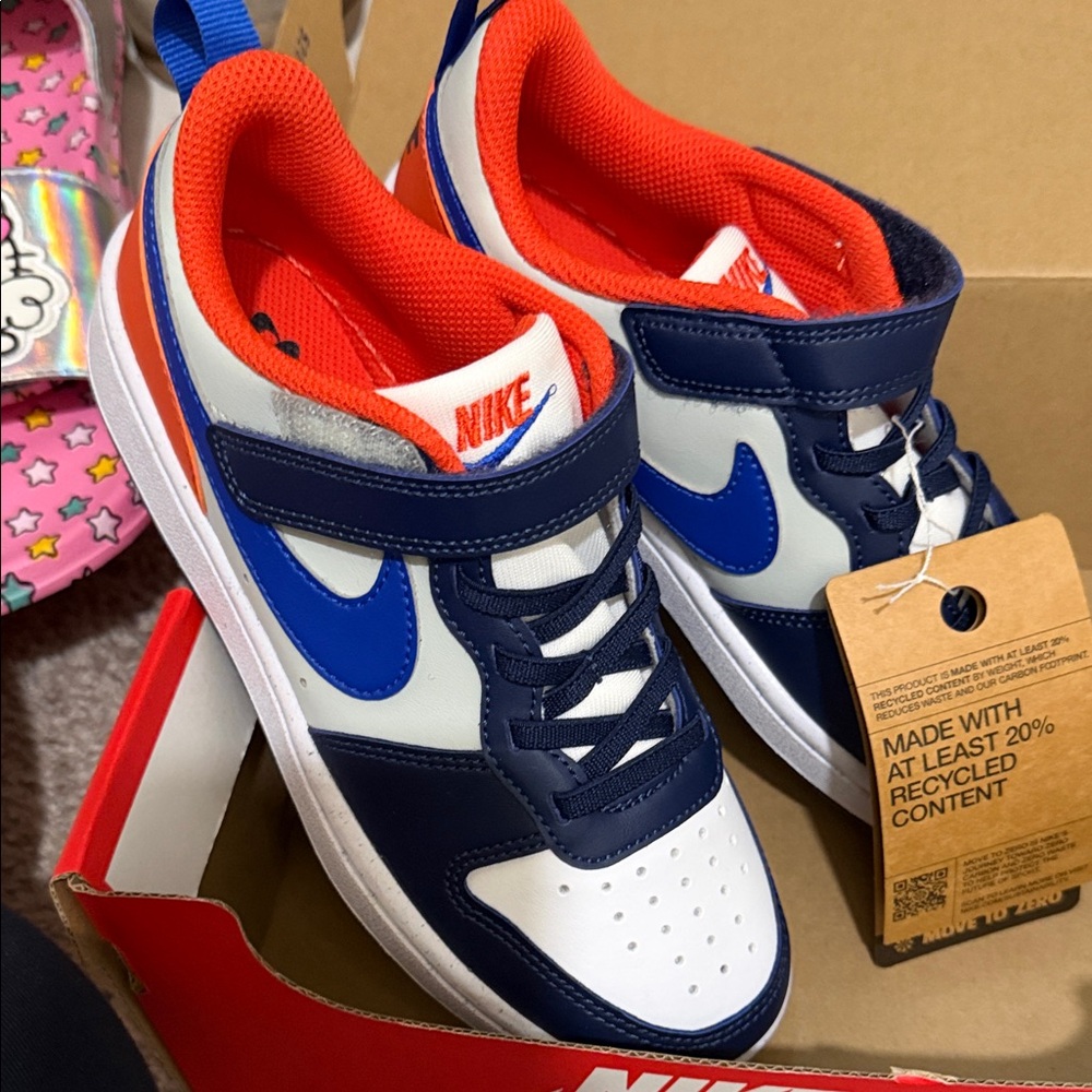 Nike Kids' Navy and White Sneakers